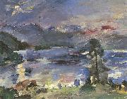 Lovis Corinth, Walchensee, aufgehender Mond